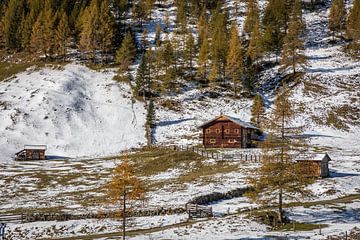 Berghut in het Arntal bij de Unterstalleralm, Villgratental van Christian Müringer