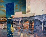 Collage Saint Servatius bridge (north side) at Maastricht by Nop Briex thumbnail