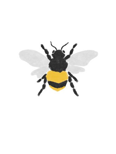 Abstracte illustratie van een bij