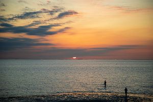 Ondergaande zon in Zeeland