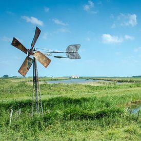 Landschap met windmolen by Onno Feringa