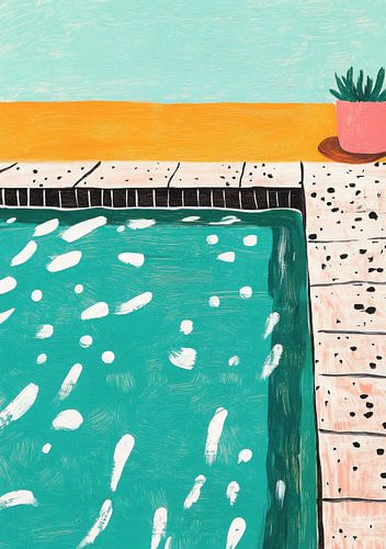 Summer pool with plant by Niklas Maximilian