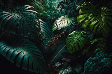 Dans la jungle sur Vlindertuin Art