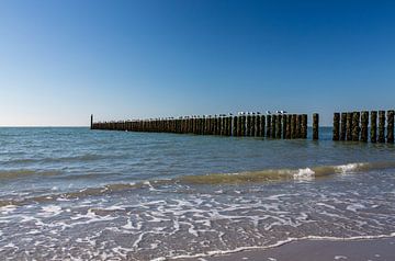 Golfbreker strand Westkapelle van MSP Canvas