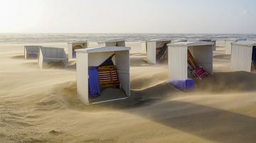 Sturm am Strand von Katwijk von Dirk van Egmond