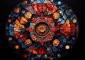 Mandala van Abstract Schilderij