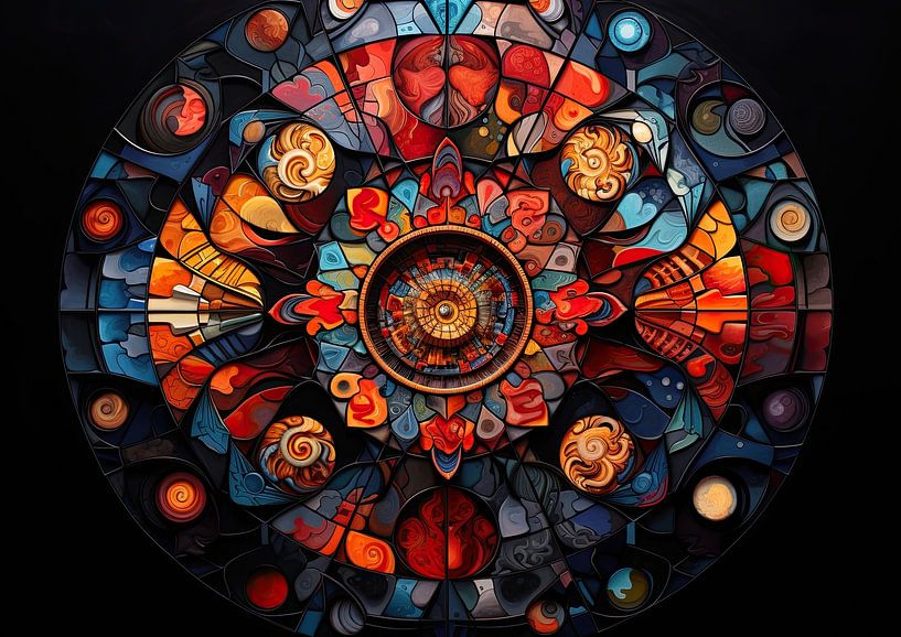 Mandala van Abstract Schilderij