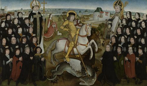 De leden van de Mechelse gilde van de Oude Voetboog, ca 1497
