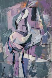 Abstract flamingo by Poster Art Shop