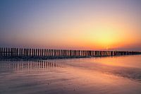 Zonsondergang in Zeeland met zachte kleuren