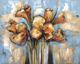 Abstraction florale de style aquarelle