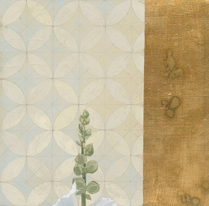 Witte Stokroos Square I, Kathrine Lovell van <span class="secondary-font">Wild Apple</span>