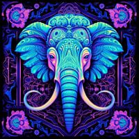 Olifant in Technicolor: Majesteit in het palet van de natuur