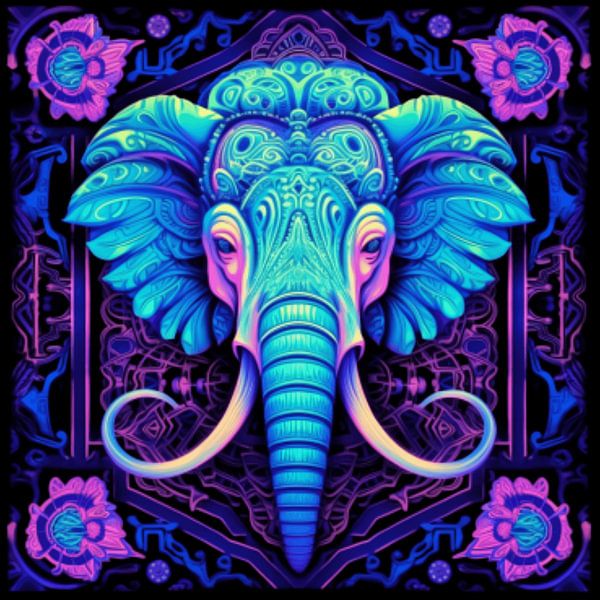Olifant in Technicolor: Majesteit in het palet van de natuur