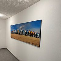 Klantfoto: Panorama strandhuisjes Vlissingen van Anton de Zeeuw, als artframe