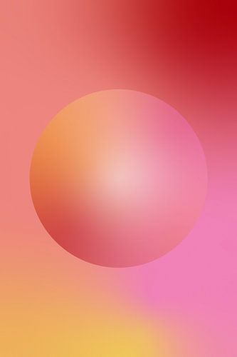 70s retro kleurverloop in rood, neonroze en warm geel