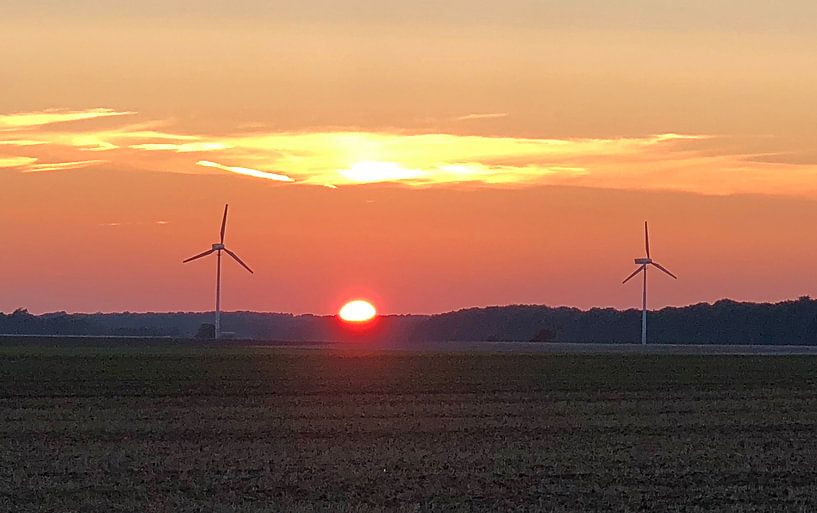 Zonsondergang Rügen van Martina Dormann