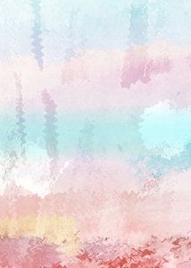 Frühling I. Farbenfrohe abstrakte Landschaft in Pastellfarben von Dina Dankers
