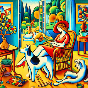 Sommer im Stil von Henri Matisse. ( 2 )
