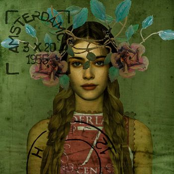 Vintage Beauty Rose Stempel