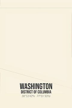 Vintage map of Washington (District of Columbia), USA. by Rezona