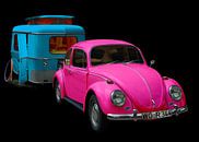 VW 1300 mit Eriba Familia Wohnwagen in blue & pink von aRi F. Huber Miniaturansicht