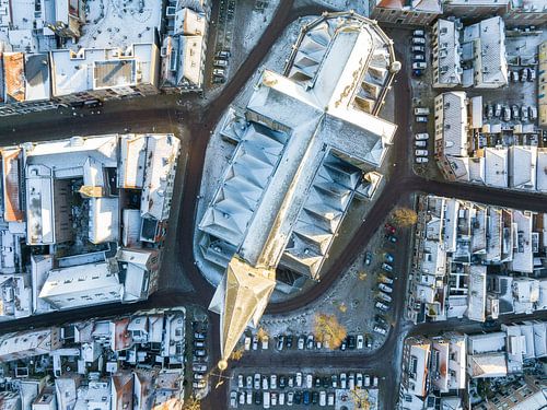 Kampen Bovenkerk tijdens een koude winterochtend