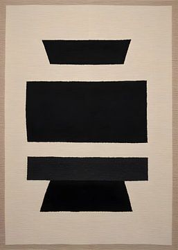 TW living - JAPANDI HANNA - abstract black SEVEN van TW living