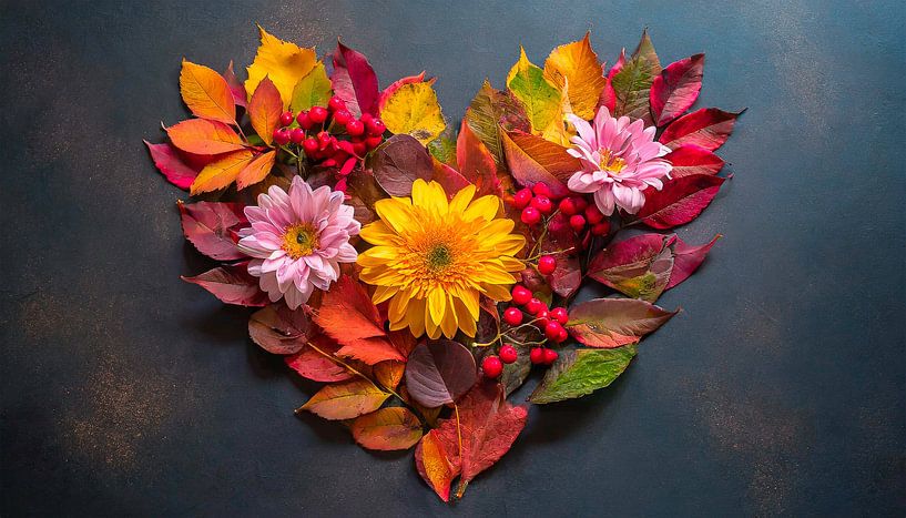 Heart-shaped flowers by Mustafa Kurnaz