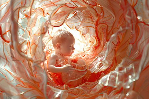 Bébé dans l'utérus image numérique