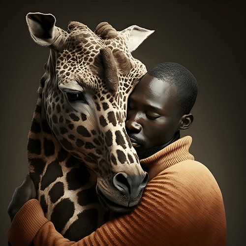 The animal The human