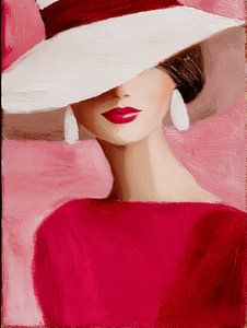 Rosa Chic, minimalistisch und stilvolles Porträt