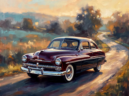 Mercury Eight on a Golden Country Road