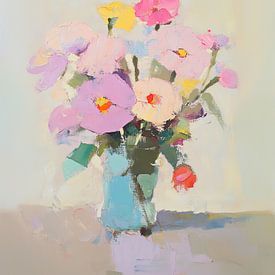 Flowers vase still life by Niklas Maximilian