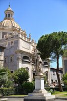 Kathedraal in de stad Catania op de vulkaan Etna