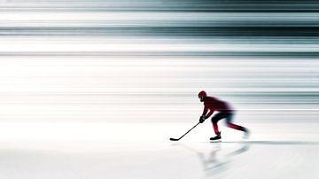 Ice hockey players at breakneck speed by Frank Heinz