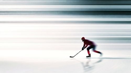 IJshockeyspelers op topsnelheid