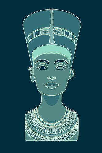 Nofretete Ägypten blau