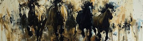 Peinture de chevaux dynamiques