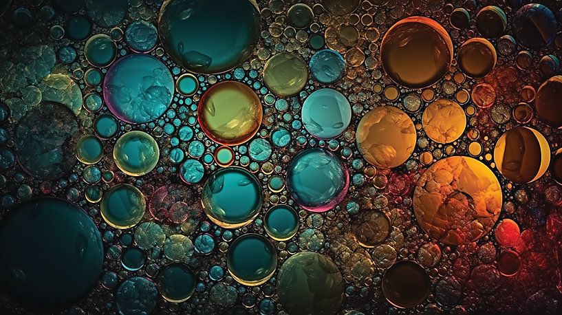 Abstract Digital Bubbles van Harry Stok