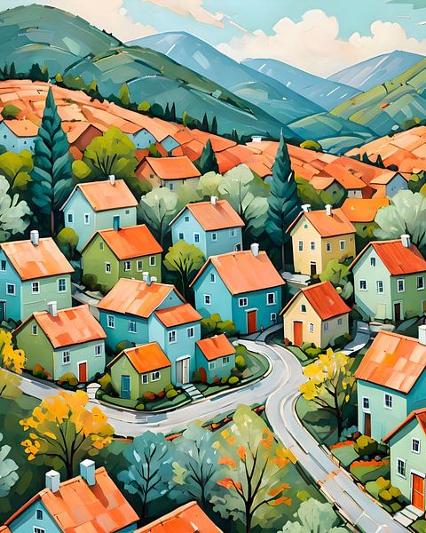 Pastel Village Dream by Kintsugi99 