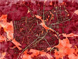 Map of Ahrensburg with the style 'Amber Autumn' by Maporia