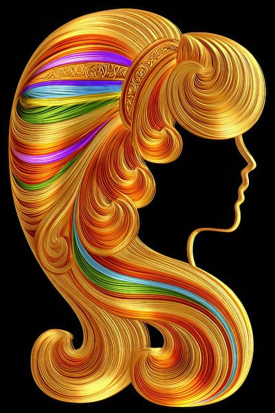 spiritual image golden locks woman by Egon Zitter