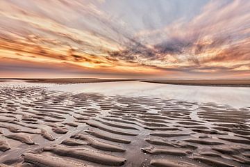 Seelandschaft an der Nordsee bei Sonnenuntergang von eric van der eijk