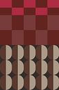 Retro kunst uit de jaren 70. Abstract geometrisch patroon nr. 2_10 van Dina Dankers thumbnail