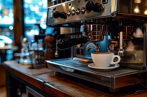 kop koffie of cappuccino drinken