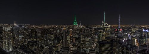 New York panorama by night