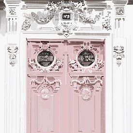 Französisch Türen Soft Pink Grau Digitale Illustration von Mascha Siekkötter
