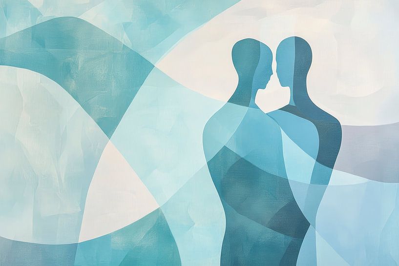 Unifying silhouettes in soft tones by Poster Art Shop