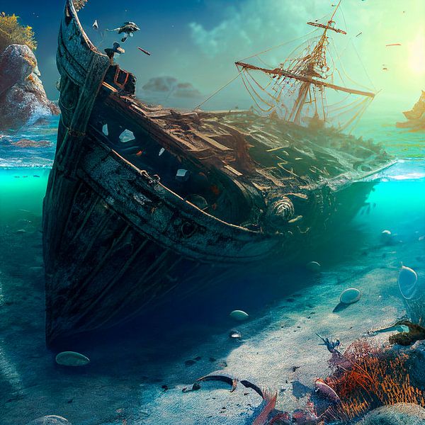 Wrack eines Schiffes Illustration von Animaflora PicsStock